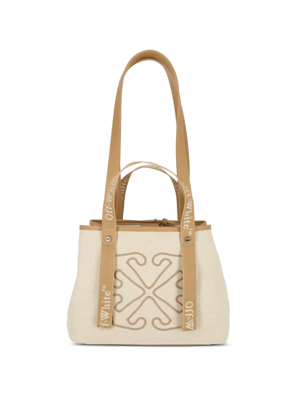 Off-White logo-strap tote bag - Toni neutri