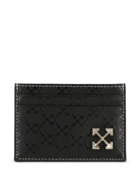 Off-White monogram-patterned card holder