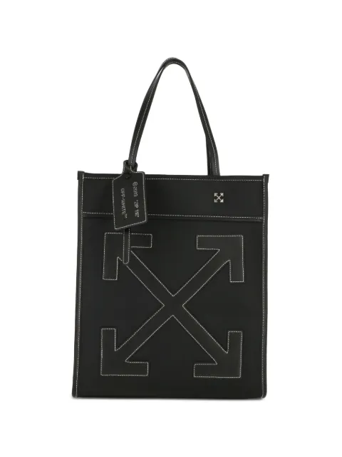 Off-White tote con costuras en contraste
