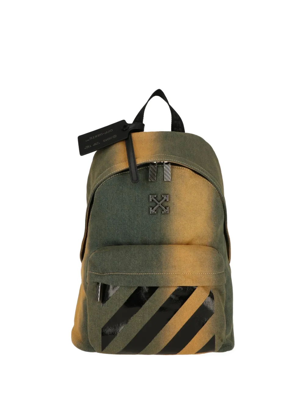 Off-White Arrows-motif Diag-stripe backpack - Grün