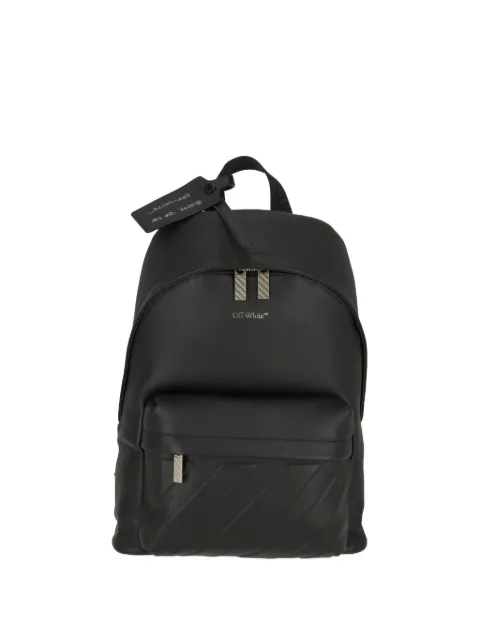 Off-White Industrial-strap pebbled-leather backpack