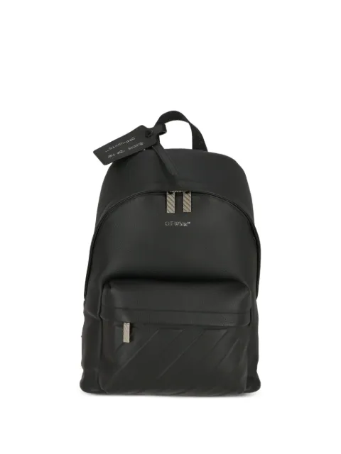 Off-White Industrial-strap pebbled-leather backpack