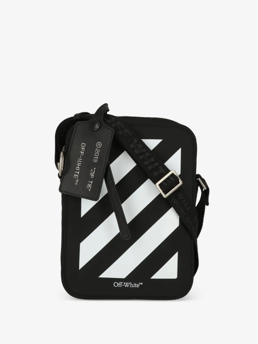 Off-White ZIp Tie Diagonals logo-print shoulder bag | Black | Image 1