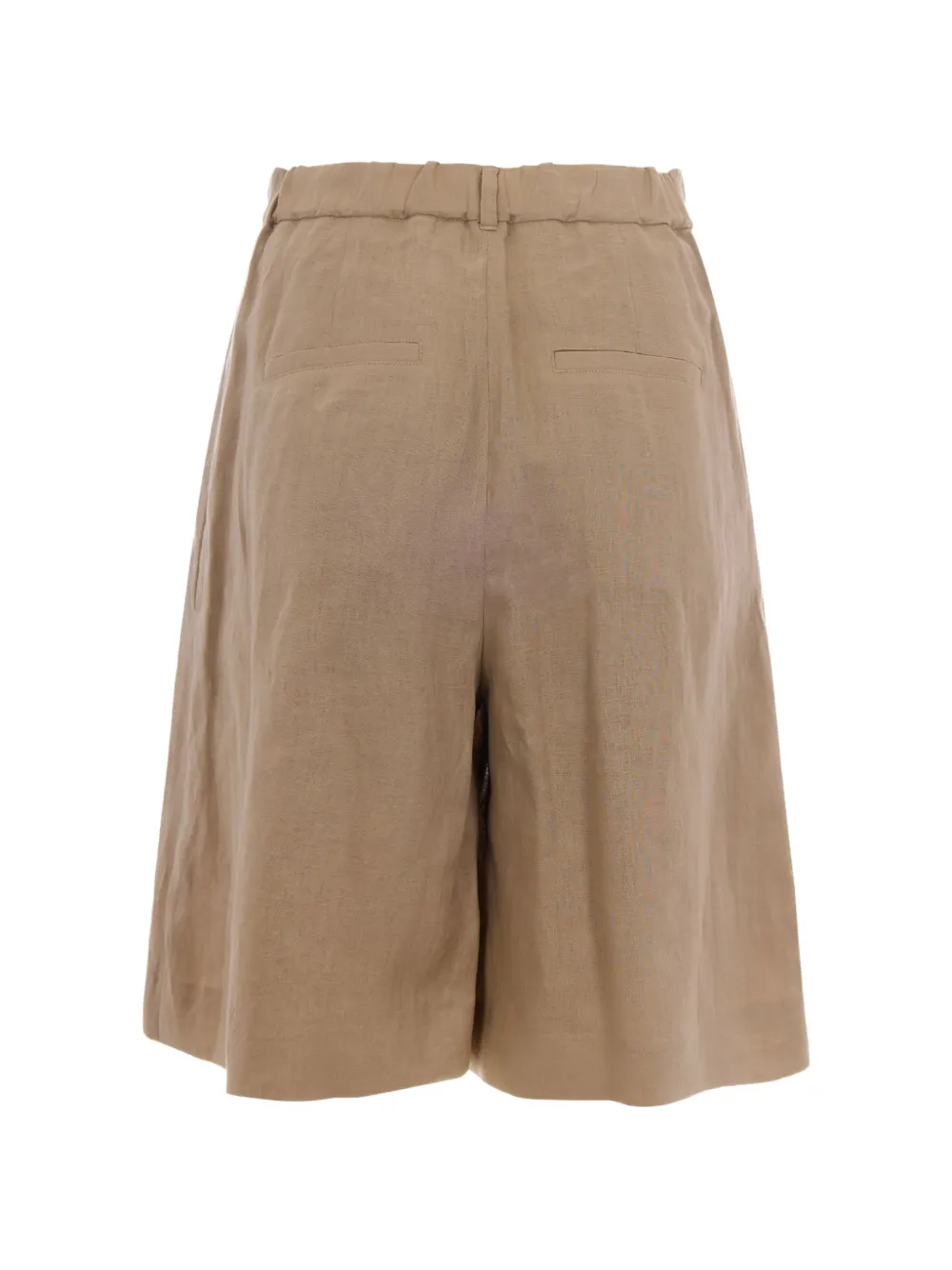 Max Mara Bermuda broek met wijde pijpen Beige