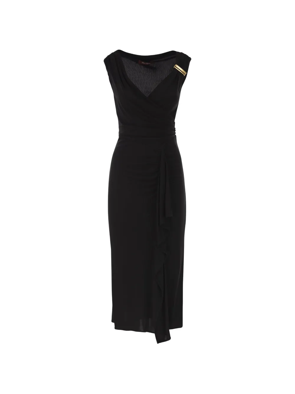 Max Mara Aureo draped midi dress - Black