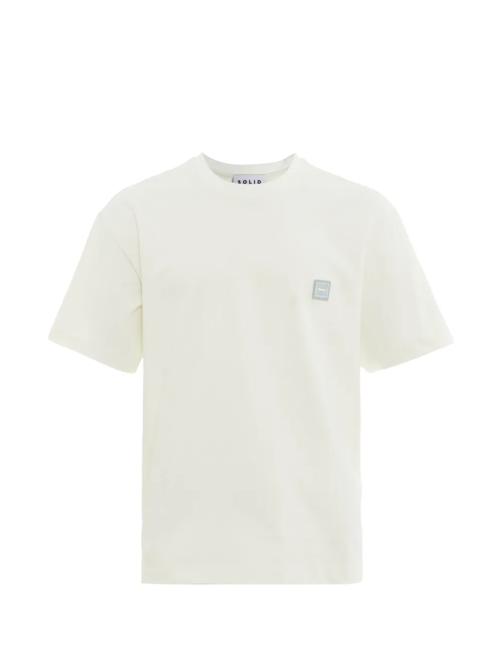 SOLID HOMME Super Normal logo-patch T-shirt | Neutrals | Image 1