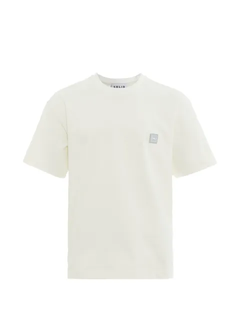 SOLID HOMME Super Normal logo-patch T-shirt