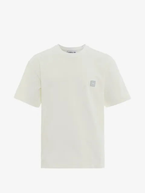 SOLID HOMME Super Normal logo-patch T-shirt