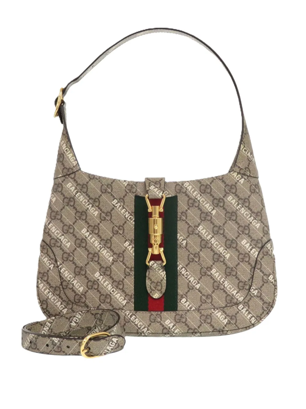 Gucci Pre-Owned 2016-2026 Balenciaga The Hacker Project Small GG Supreme Web Jackie 1961 crossbody bag - Toni neutri