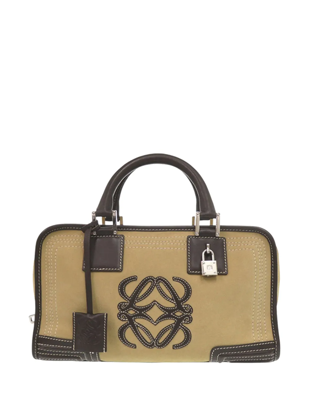 Loewe Pre-Owned 2000-2020 Suede Amazona 28 handbag - Toni neutri