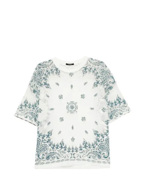 Taakk paisley-print mesh T-shirt