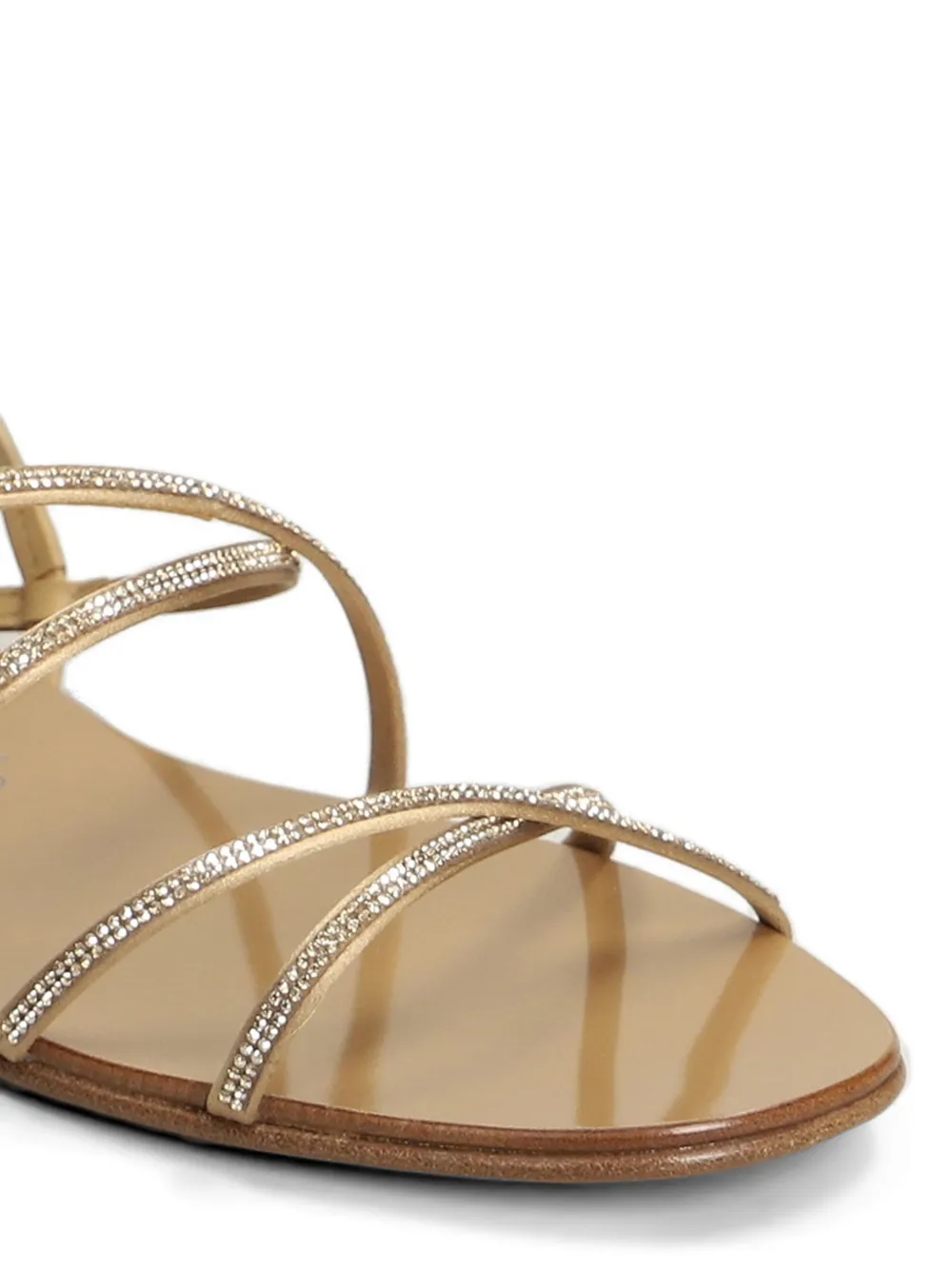 Pedro Garcia Esme crystal-embellished strappy sandals Beige