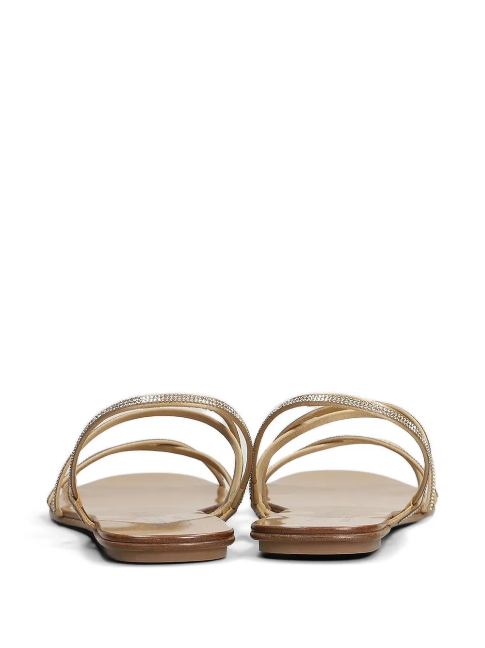 Pedro Garcia Esme crystal-embellished strappy sandals Beige