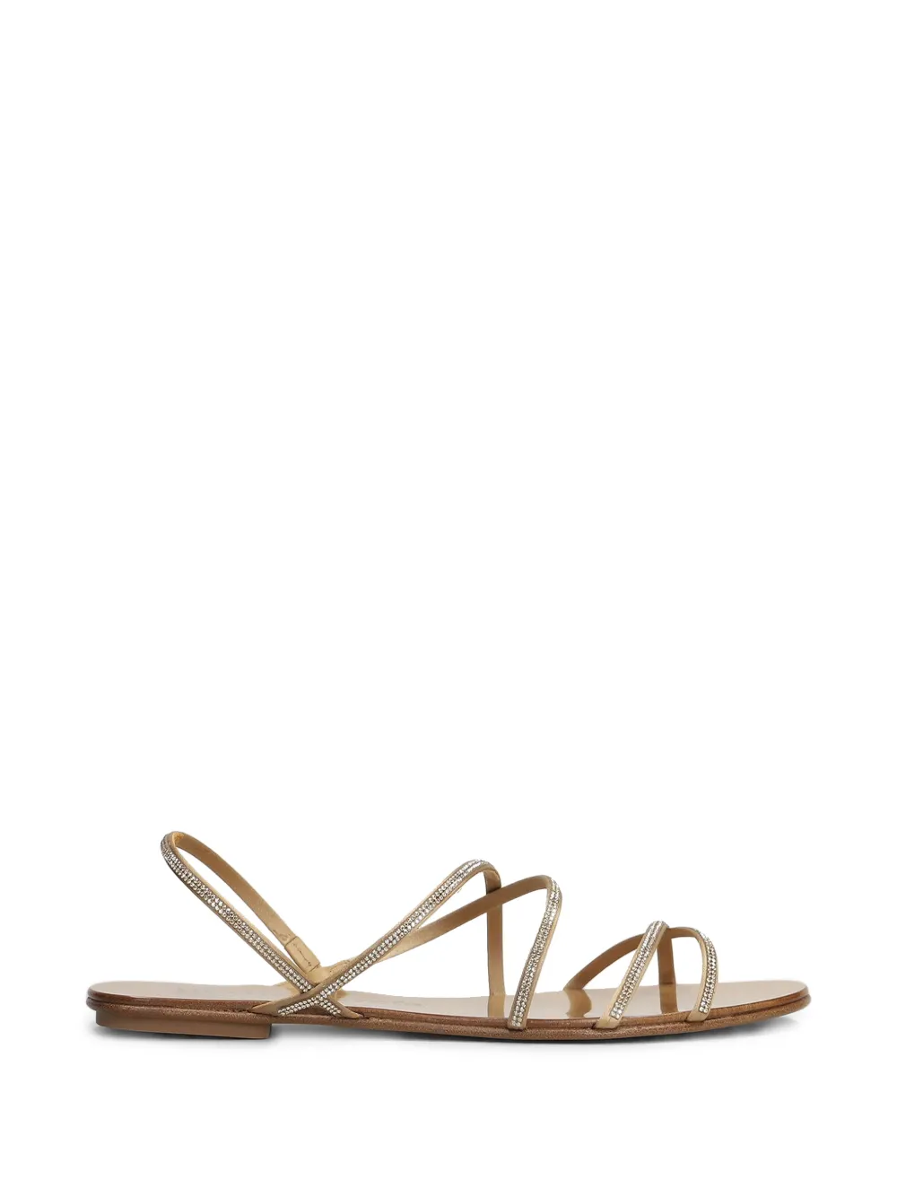 Pedro Garcia Esme crystal-embellished strappy sandals Beige