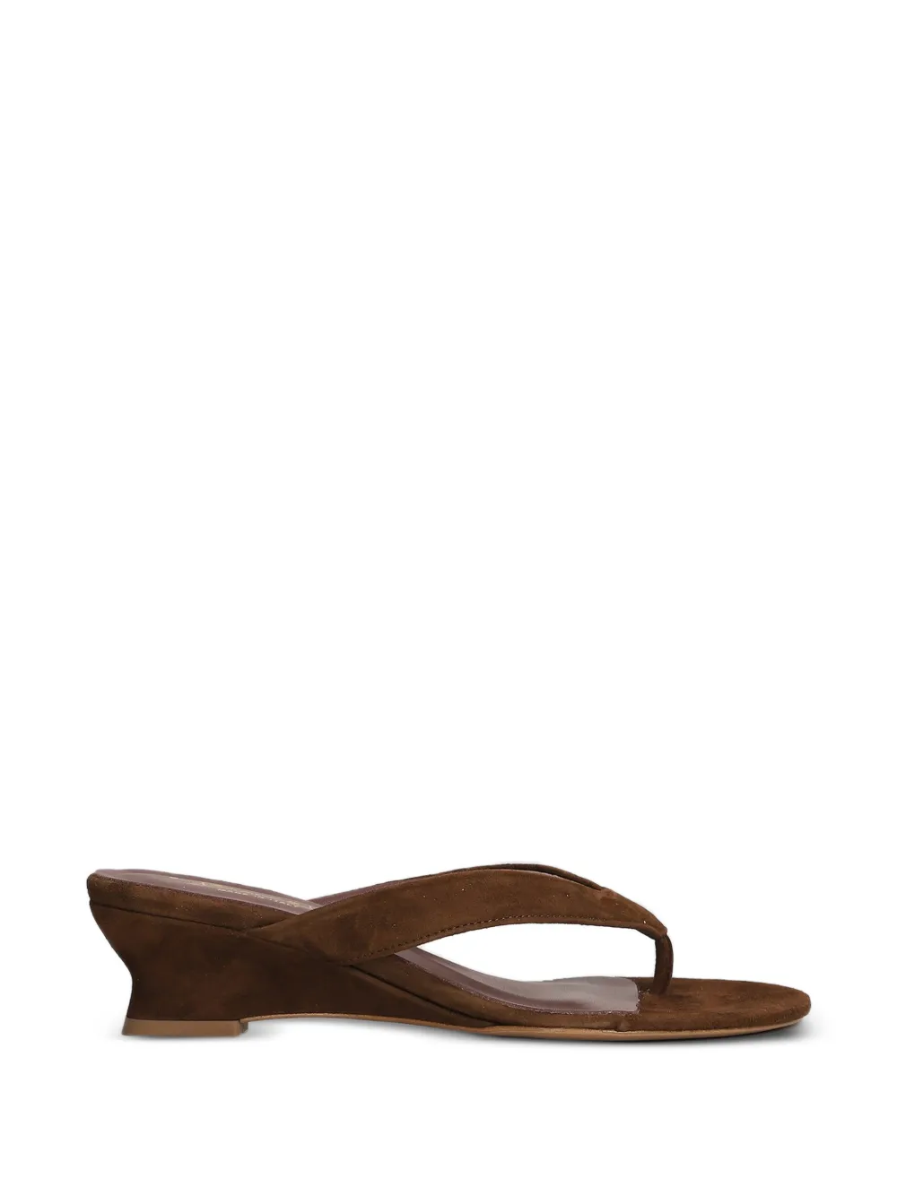 biancadi suede wedge-heel sandals - Marrone