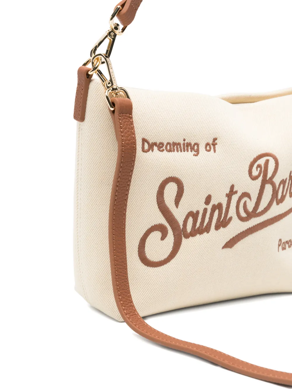 MC2 Saint Barth Aline shopper met geborduurd logo Beige