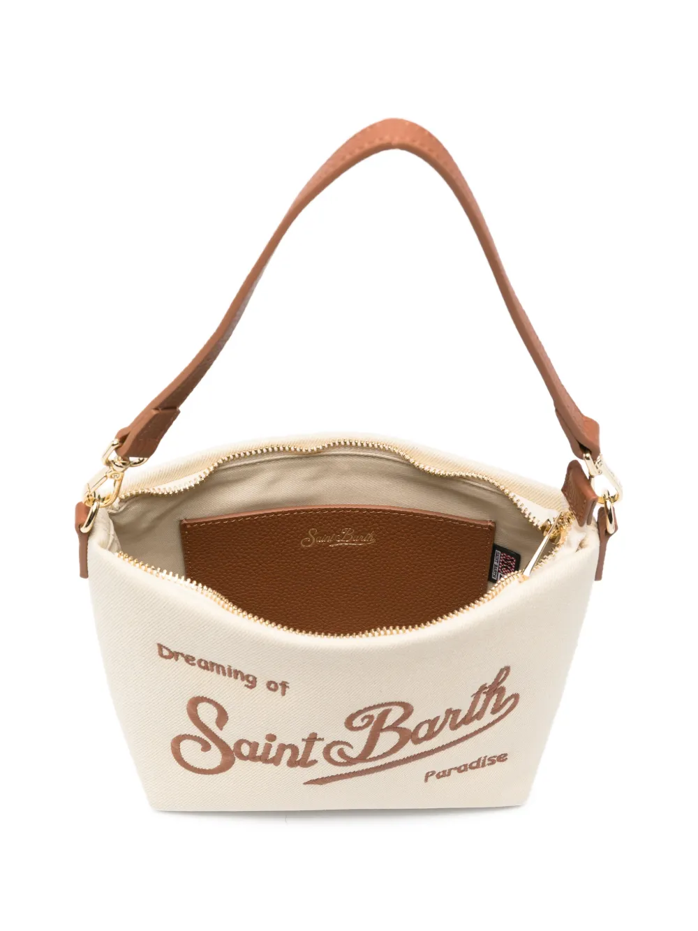 MC2 Saint Barth Aline shopper met geborduurd logo Beige