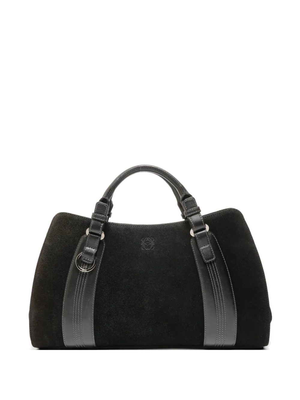 Loewe Pre-Owned 1990-2010 Anagram suede handbag - Nero