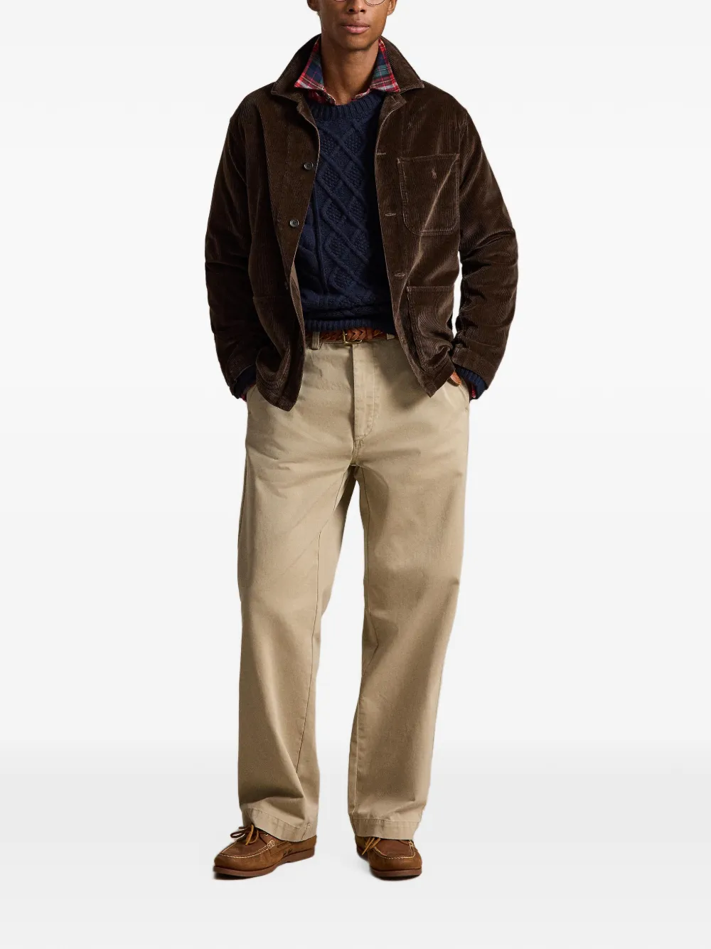 Polo Ralph Lauren Ribfluwelen shirtjack Bruin