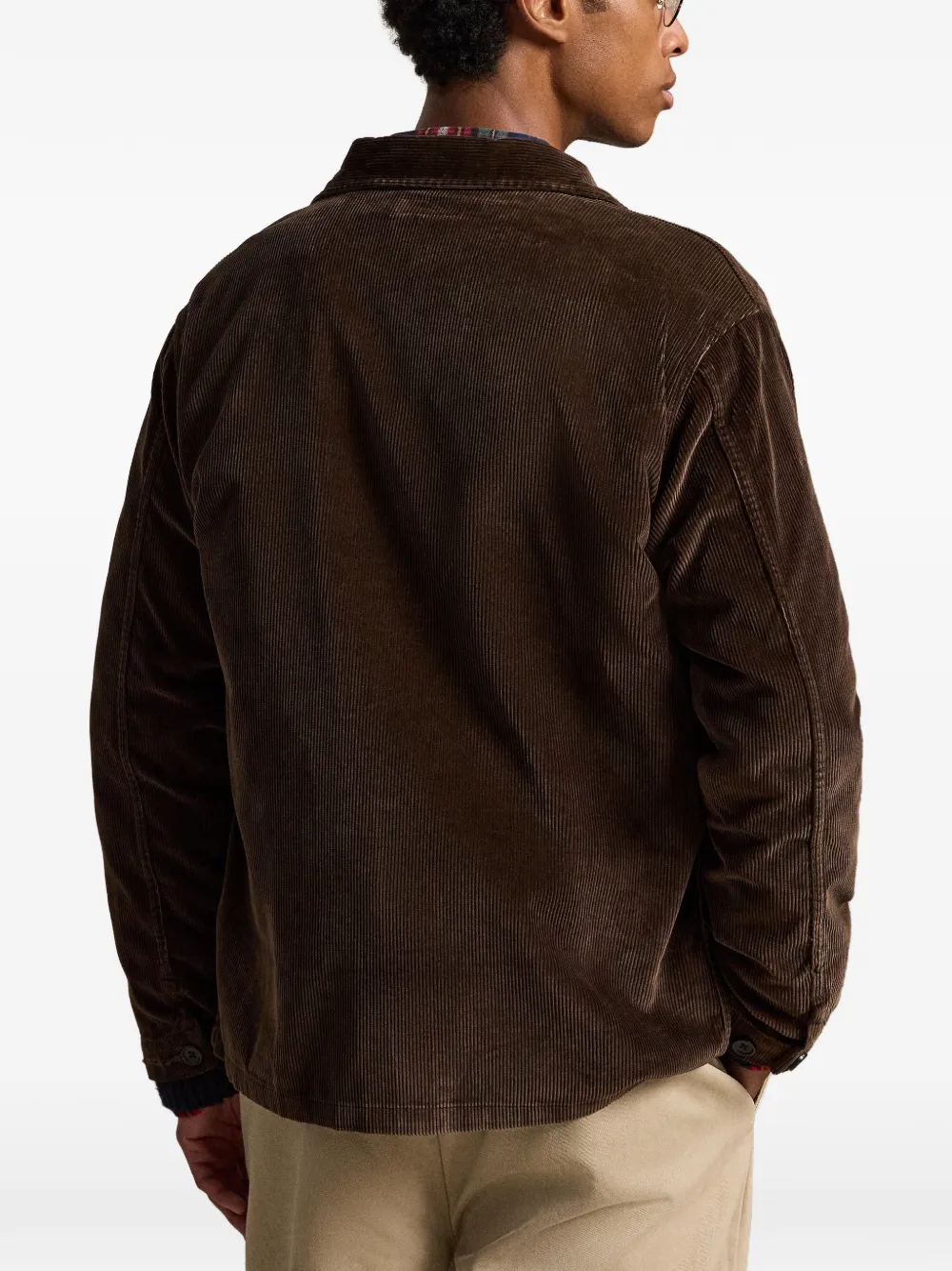 Polo Ralph Lauren Ribfluwelen shirtjack Bruin