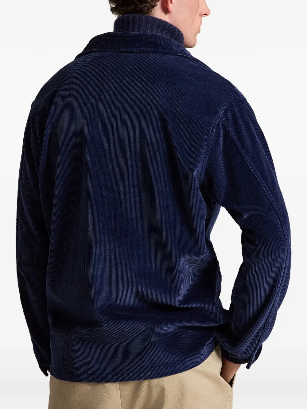 Polo Ralph Lauren Shirtjack met ribfluwelen textuur Blauw