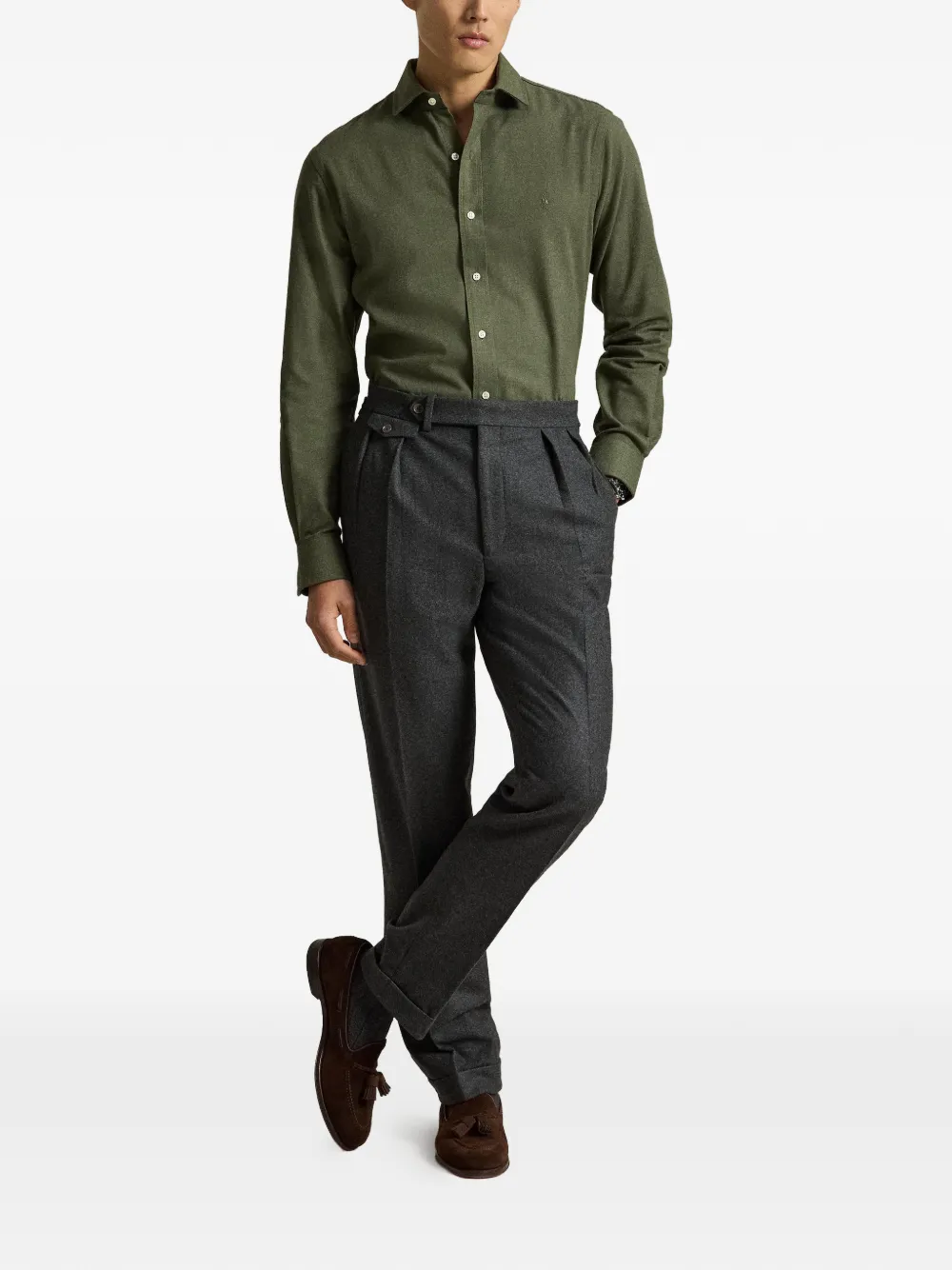 Polo Ralph Lauren Overhemd met geborduurd logo Groen