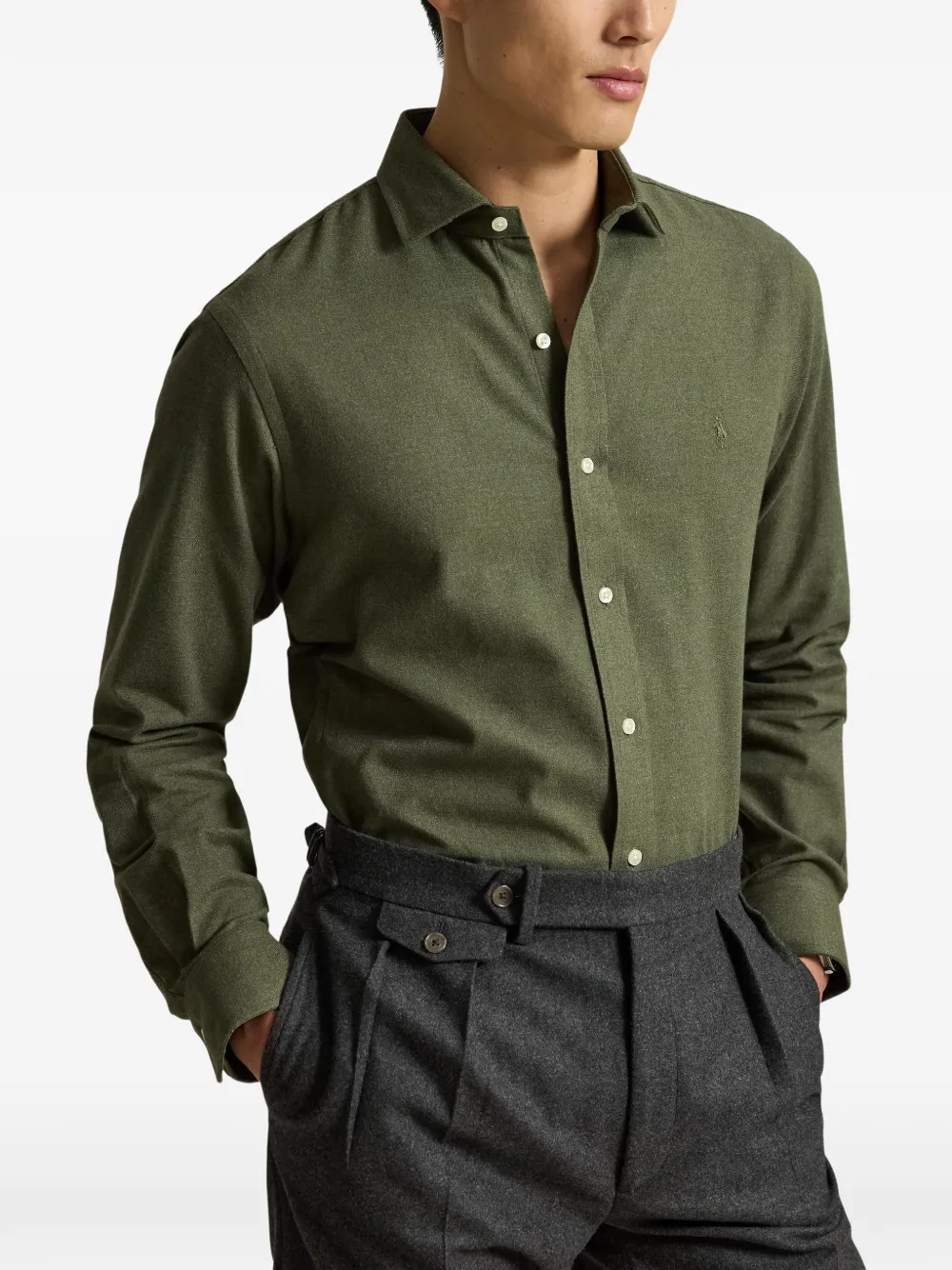 Polo Ralph Lauren Overhemd met geborduurd logo Groen