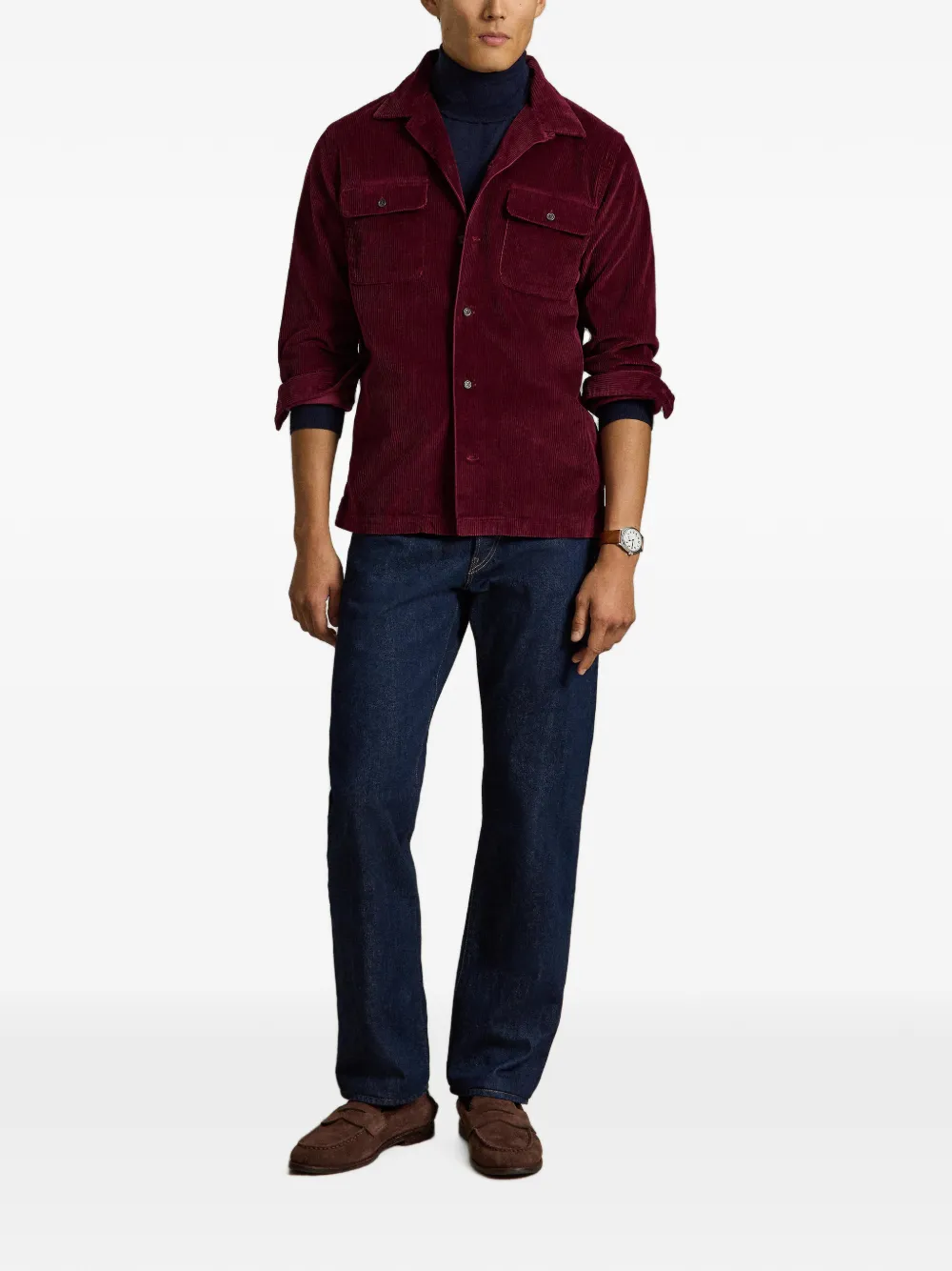 Polo Ralph Lauren Classic-fit ribfluwelen overhemd Rood