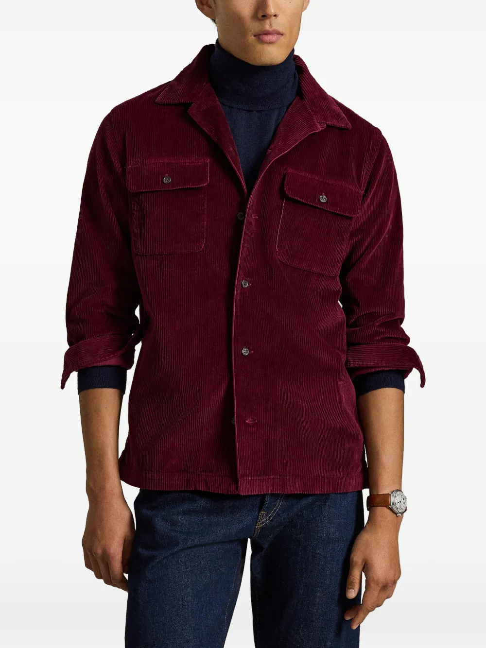 Polo Ralph Lauren Classic-fit ribfluwelen overhemd Rood