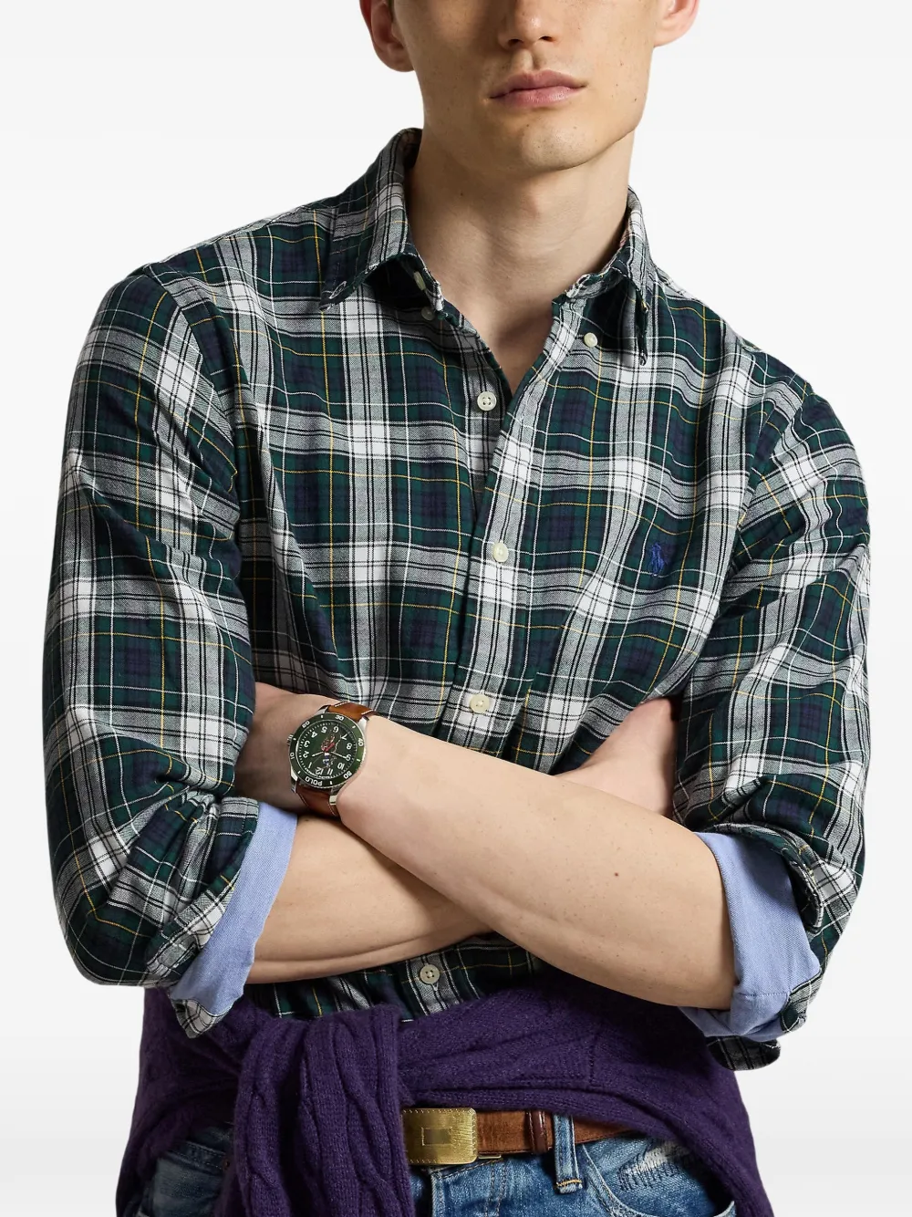 Polo Ralph Lauren Oxford button-down overhemd met tartan ruit Blauw