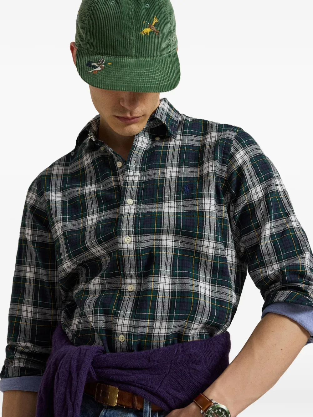 Polo Ralph Lauren Oxford button-down overhemd met tartan ruit Blauw