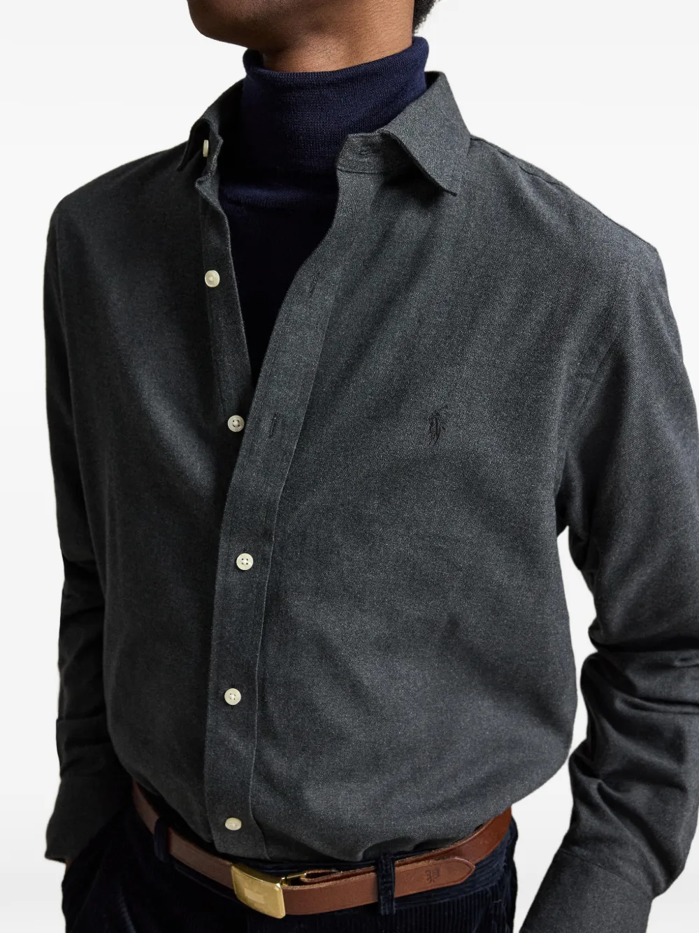 Polo Ralph Lauren Overhemd met geborduurd logo Grijs