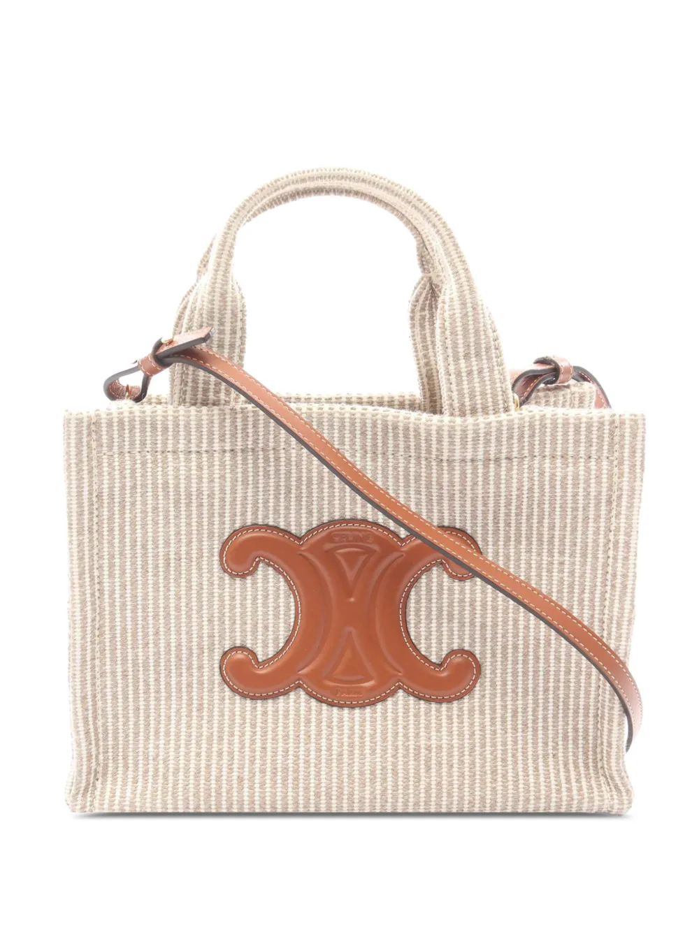 Celine Pre-Owned 2021-2026 Small Canvas Cabas Thais satchel - Toni neutri