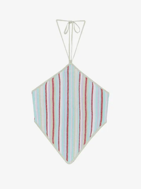 Asta Resort Marielle striped halterneck top