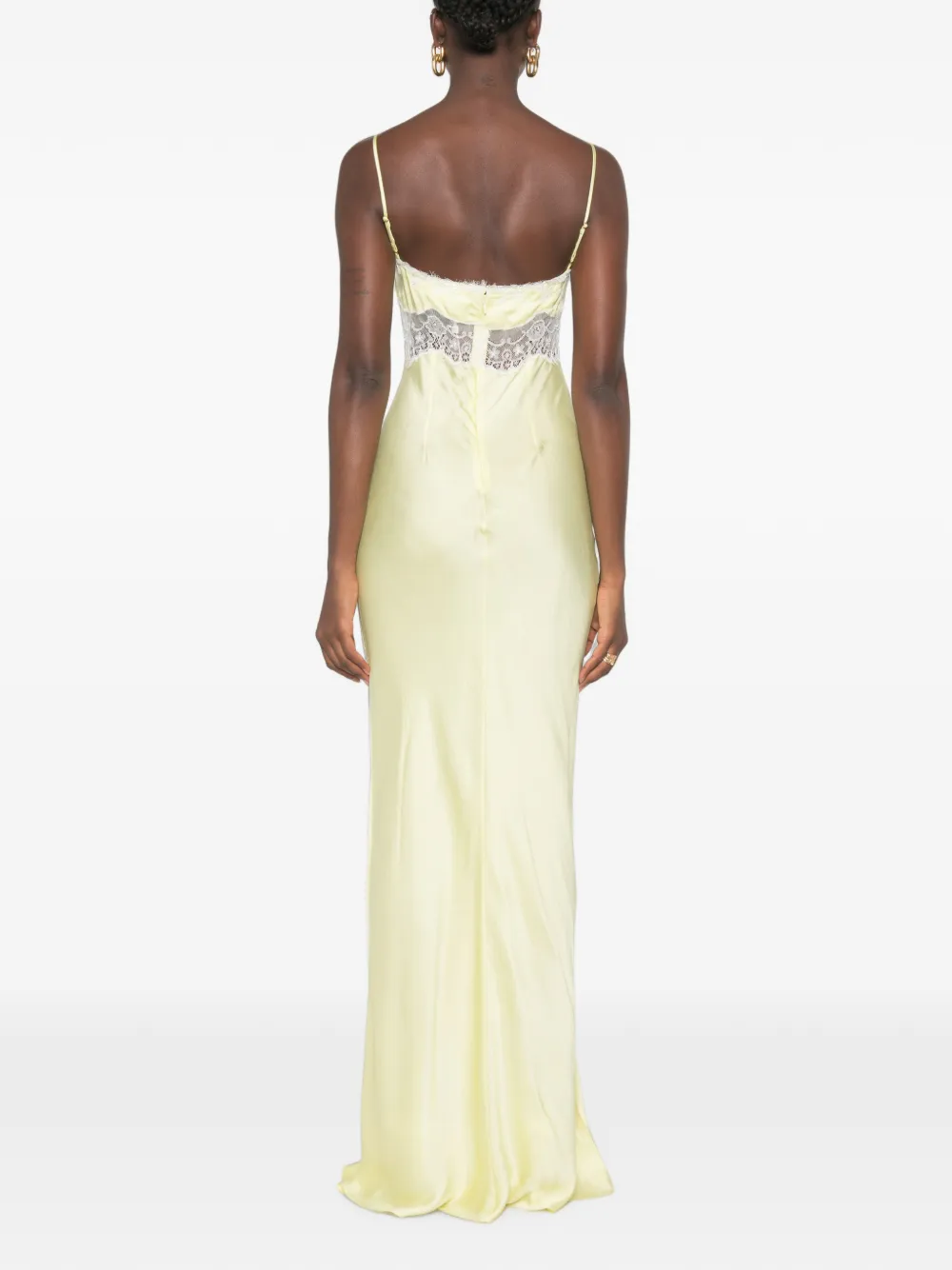 Asta Resort Arlette maxi-jurk met kanten afwerking Groen