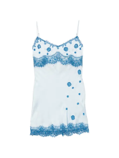 Asta Resort beaded lace-trim mini dress
