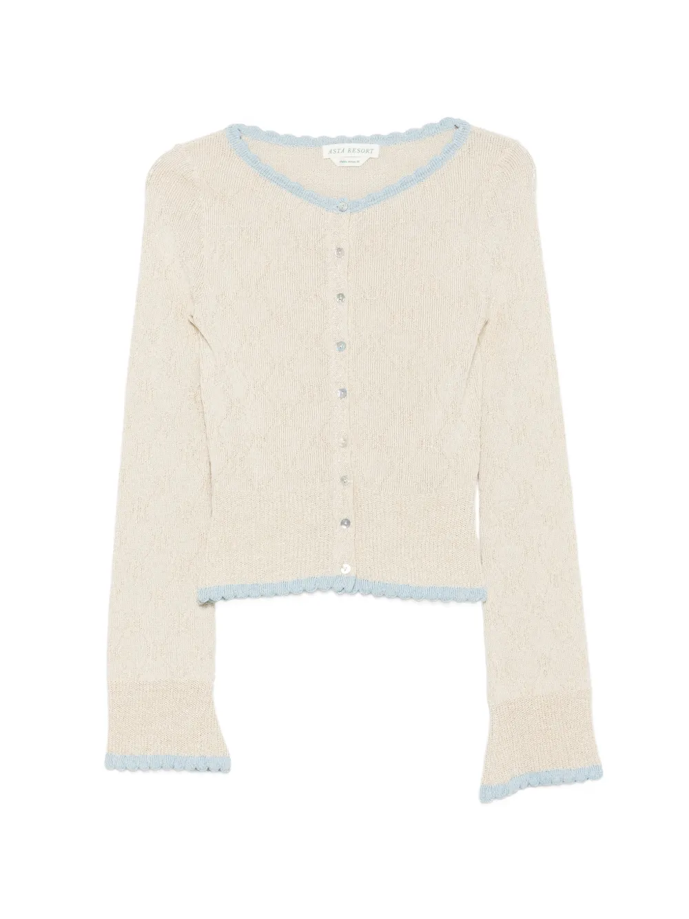 Asta Resort Franca Cardigan mit Wellenrand - Nude