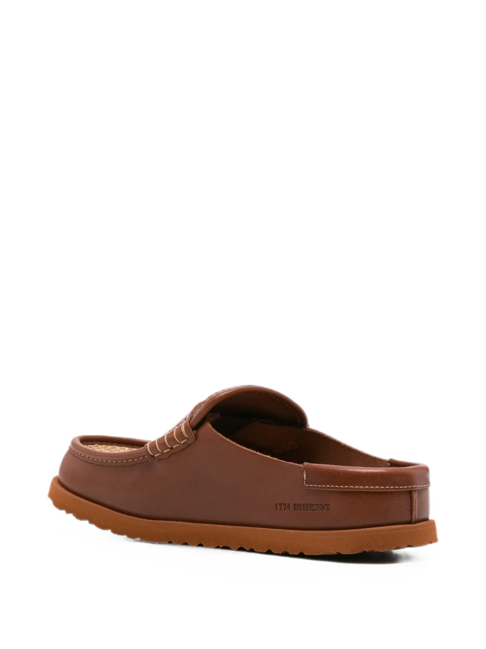 Birkenstock Naples raffia-panel mules Bruin