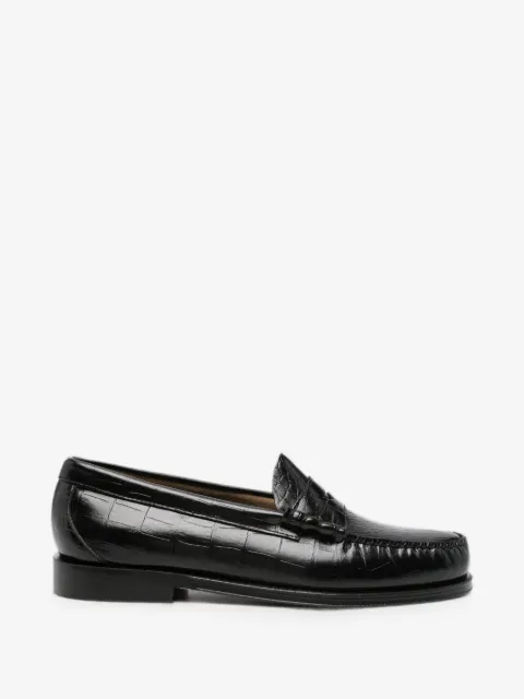 G.H.Bass mocasines Weejun Heritage Larson con efecto de piel de cocodrilo en relieve