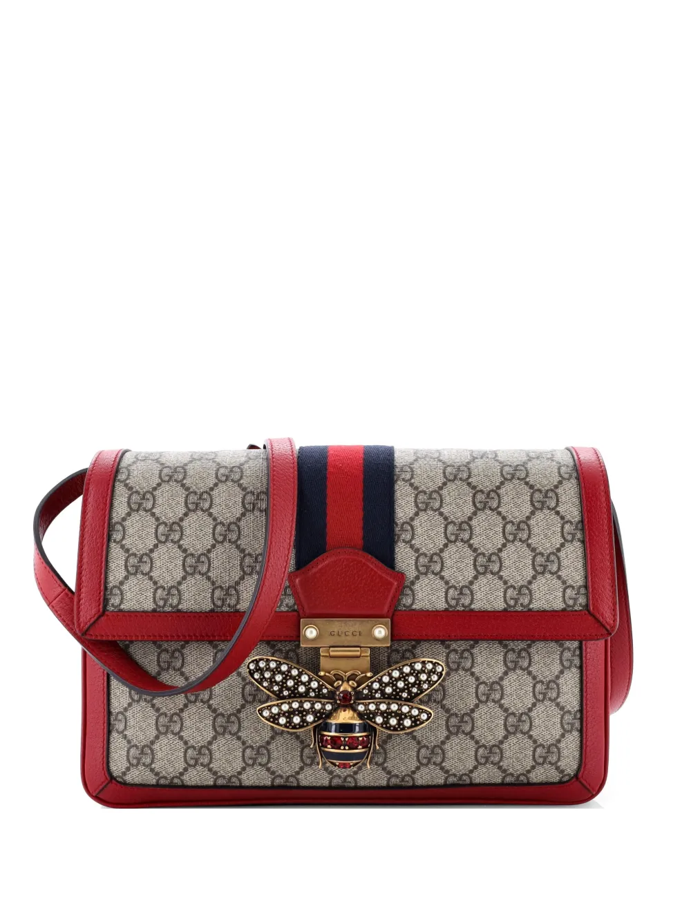 Gucci Pre-Owned Queen Margaret Shoulder Bag GG Coated Canvas Medium crossbody bag - Marrone
