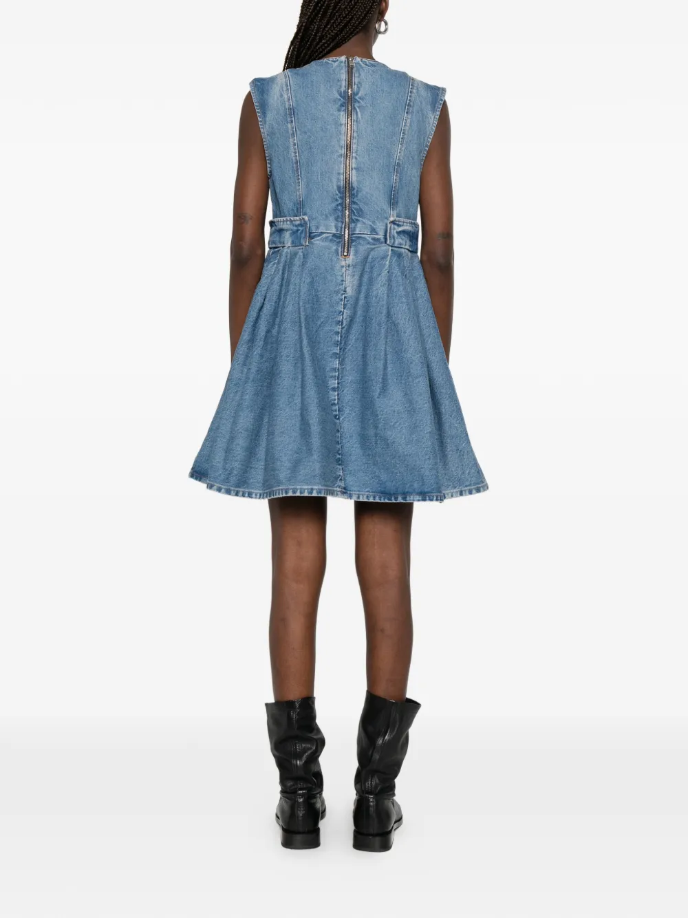 GANNI Jurk van stevig denim Blauw