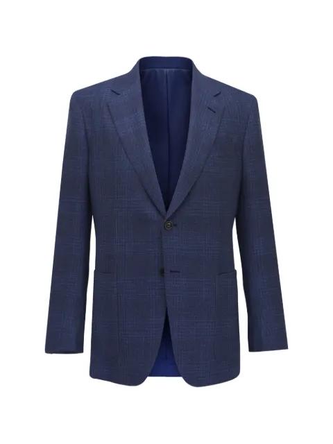 Zegna check-pattern single-breasted blazer 