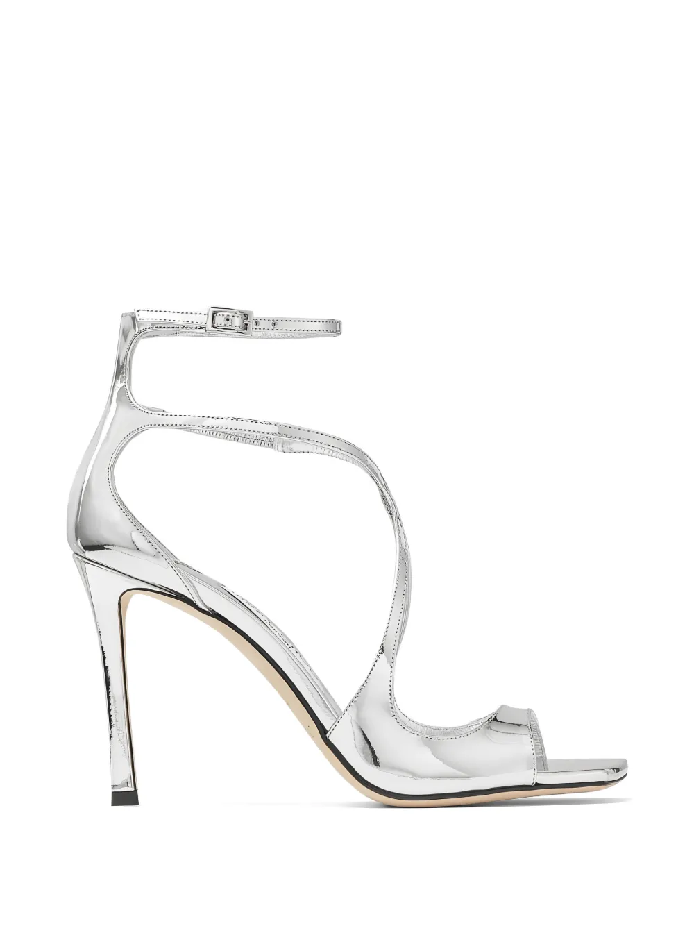Jimmy Choo Azia t-strap square-toe sandals Zilver