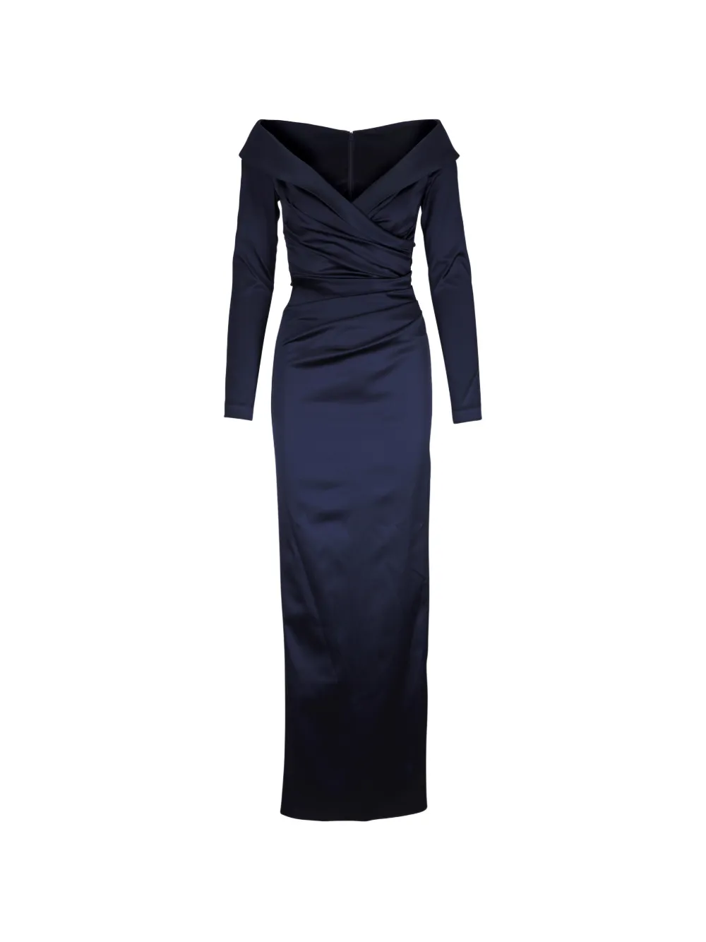 Talbot Runhof Roadtrip draped V-neck maxi dress - Blau