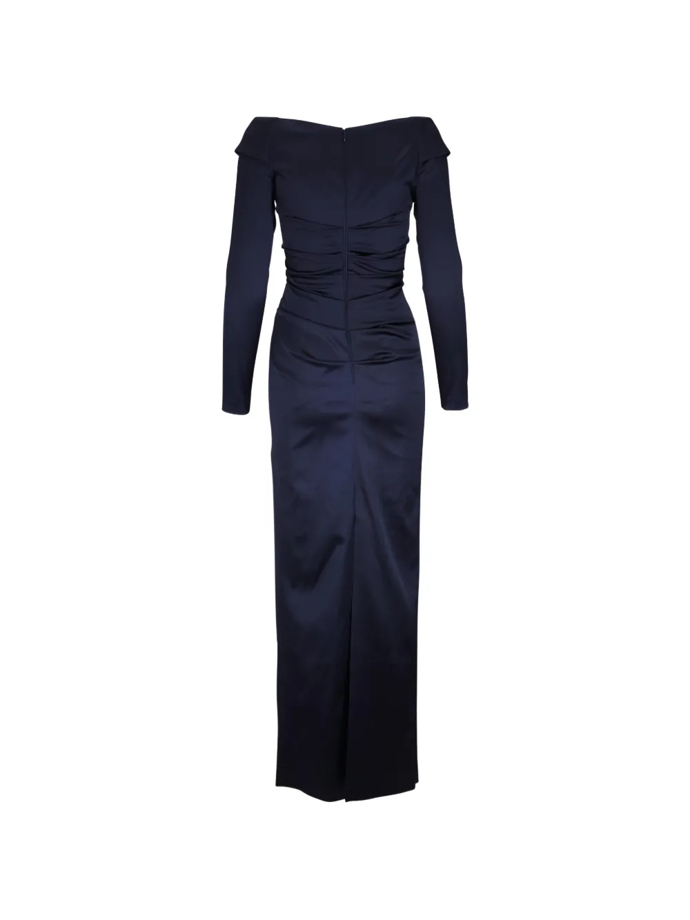 Talbot Runhof Roadtrip gedrapeerde maxi-jurk met V-hals Blauw