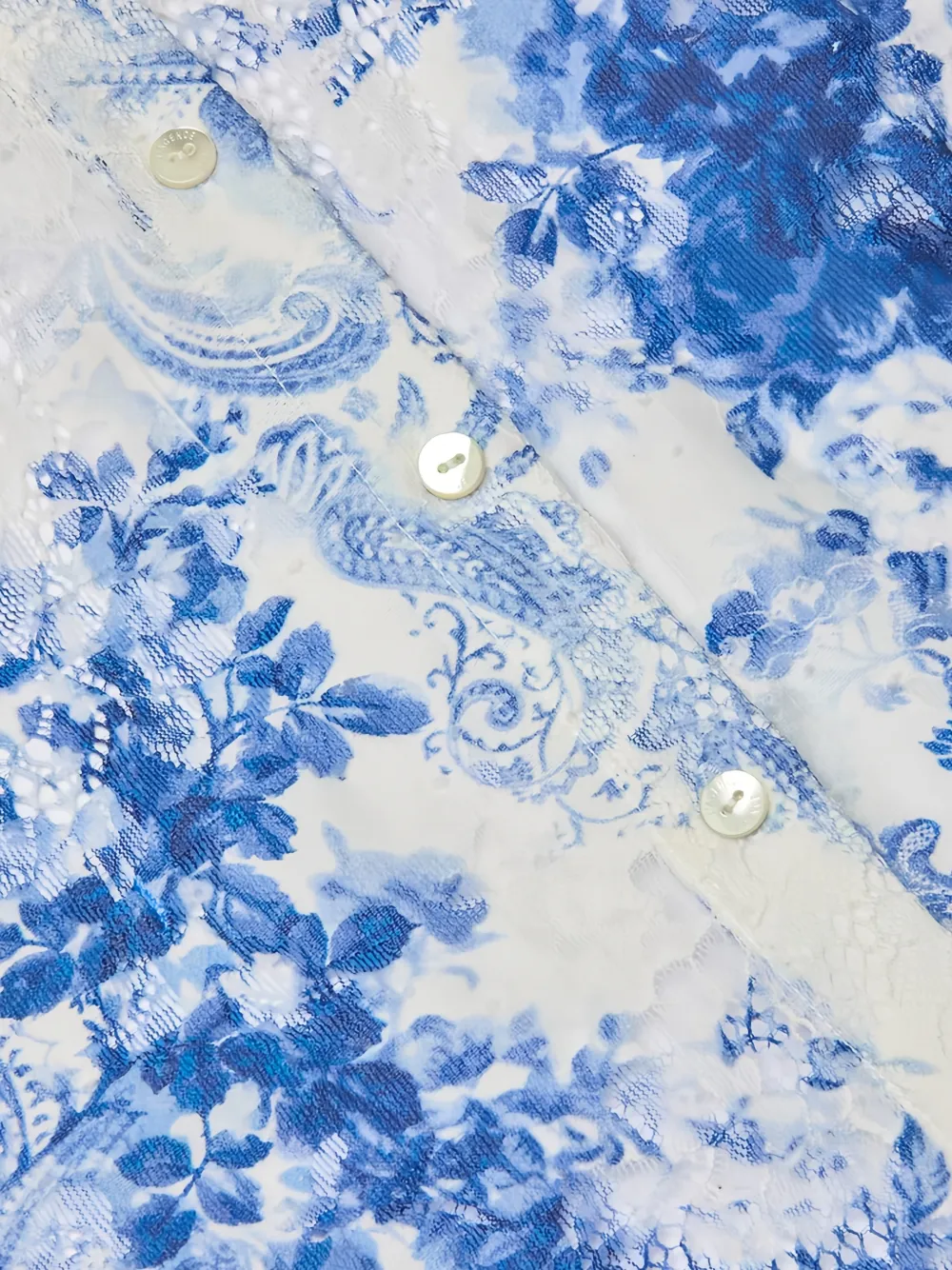 L'Agence Maria blouse met knopen van kant Wit