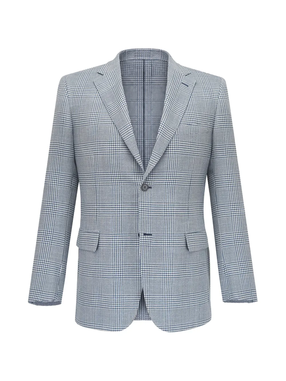 Brioni check-pattern blazer - Blau
