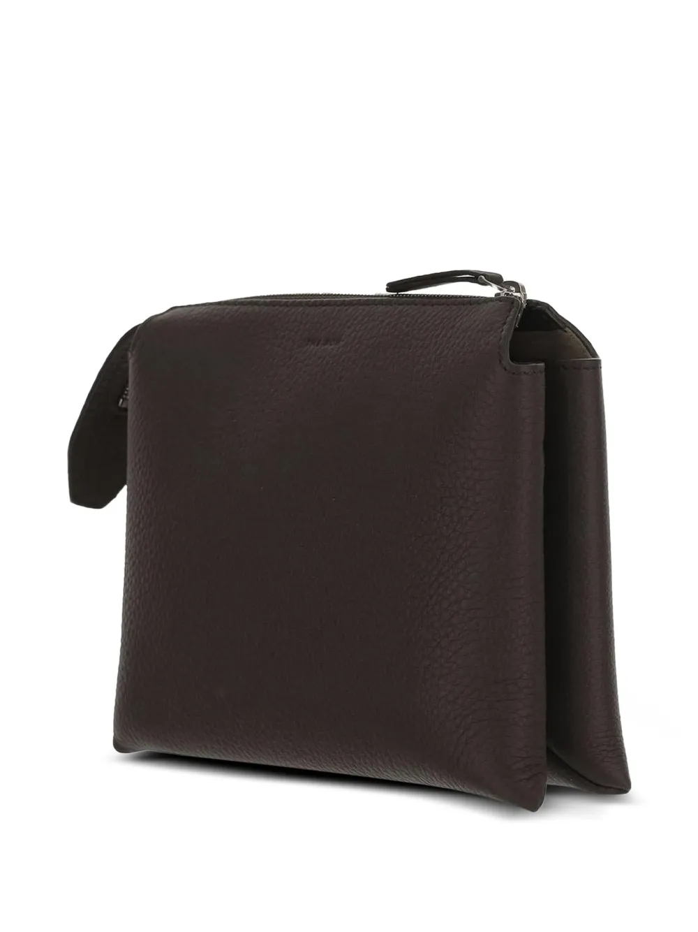 The Row Clutch met ritssluiting Bruin