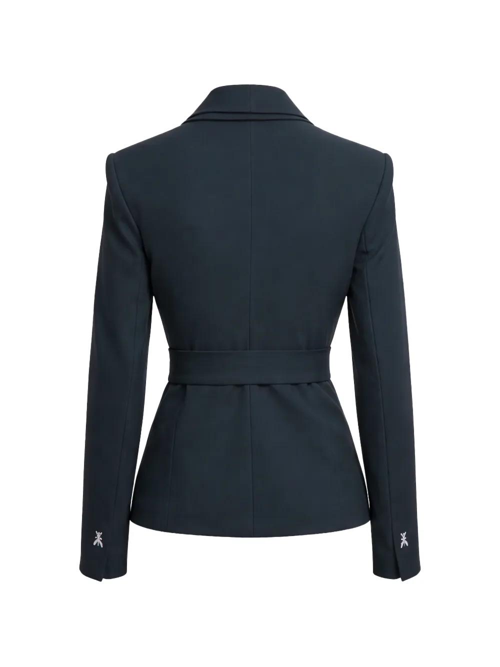 Patrizia Pepe Blazer met gestrikte ceintuur Zwart