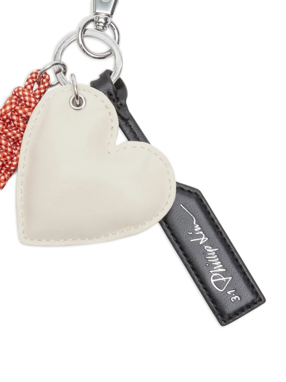 3.1 Phillip Lim Sleutelhanger met hart bedel Beige